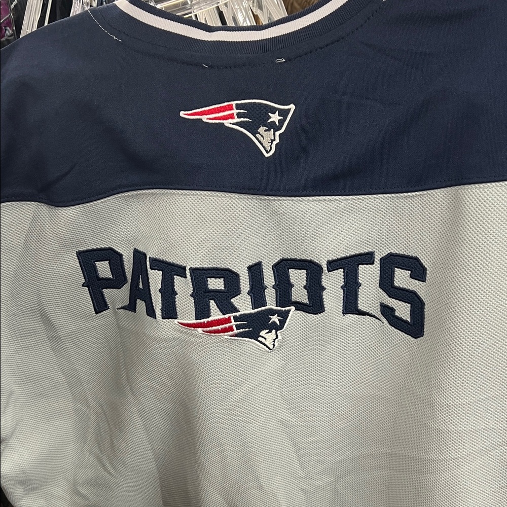 NFL New England Patriots Navy White Red Pullover Jersey - Picture 3 of 6